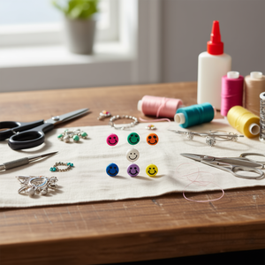 Perline in Argilla Polimerica Ilan con Faccine Sorridenti 5x9mm per Decorazioni Artigianali - Product Image 2