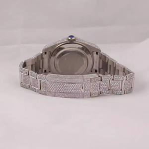 Montre de luxe classique en acier inoxydable avec cadran arabe, mouvement à quartz ETA, résistance à l'eau 3 bars, légère, unisexe, pour usage quotidien - Product Image 4