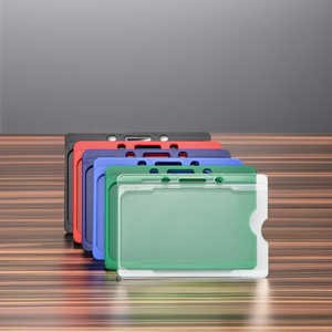 ABS Horizontal Business Card <b>ID</b> Badge <b>Holder</b> Card Sleeve - Product Image 2