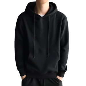 Classic Drawstring Hooded Pullover - Minimalist Basic <b>Long</b> <b>Sleeve</b> Casual Sweatshirt Fleece <b>Top</b> For <b>Men</b> - Product Image 1