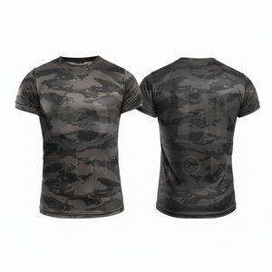 เสื้อยืดแขนสั้นลายพรางคุณภาพพรีเมียม แห้งเร็ว ระบายอากาศได้ดี ยืดหยุ่น เหมาะสำหรับการฝึกกีฬาและออกกำลังกาย คอกลม - Product Image 2