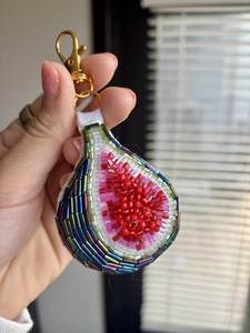 Handmade Embroidery Beaded Keychain with Premium Beadwork Decorative Key <b>Ring</b> for Everyday Use - Product Image 1