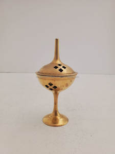 Quemador de incienso de latón Vintage de mesa al por mayor, vela de decoración de lujo antigua para el hogar, quemador de fragancia para el hogar y soporte de incienso - Product Image 3