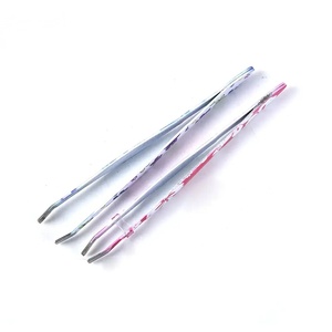 Pinzas para Cejas Clásicas con Diseño Floral S Network, Punta Inclinada, Acero Inoxidable, Diseño Duradero para un Acabado Preciso, Colores Personalizados - Product Image 2
