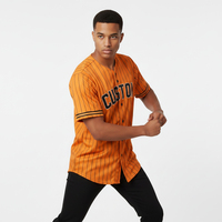 Kaos Jersey Baseball Unisex Custom, Pendek, Bernapas, Ukuran Besar, Sablon Sutra, Anti-Bakteri, 100% Katun Organik