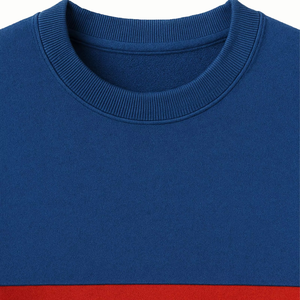 Pull en tricot à col rond pour homme, couleur rouge et bleue, coupe classique, style décontracté, automne - Product Image 6