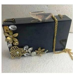 Bolso de Mano de Resina Transparente Pulida de Primera Calidad, Ecológico, para Mujer, para Fiestas Nocturnas, Bolso de Lujo para Bodas - Product Image 3