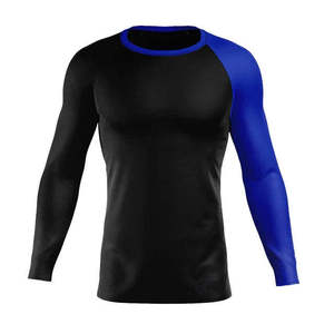 Camiseta de Compresión Freandy Sports para Hombre, Manga Larga, Protección UV, Color Negro y Blanco, Secado Rápido, Spandex y Poliéster, BJJ 260g - Product Image 3