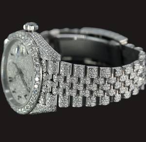 Factory Made Fully Iced Out Moissanite Diamond Hip Hop Style <b>Arabic</b> Numerals Glass Dial Fashion Man's Luxury <b>Watch</b> - Product Image 2