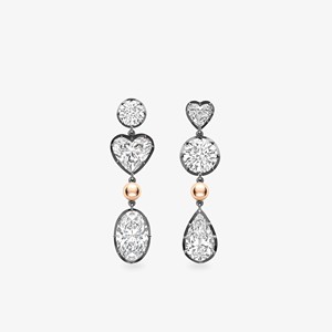14K 18k Solid Gold Lab Grown <b>Diamond</b> Tear Drop <b>Earring</b> Prong Set Georgian Style Statement Elegant Wedding <b>Dangle</b> Women's Jewelry - Product Image 1