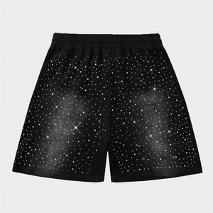 Pantalones Cortos Deportivos de Alta Calidad Glory, con Logotipo Personalizado, Pedrería, Talla Grande para Hombre, Transpirables, Casuales, OEM - Product Image 2