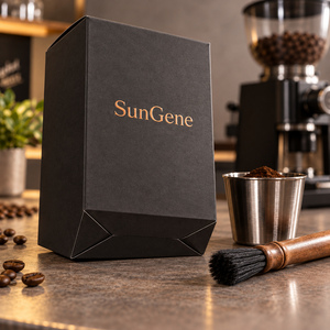 SunGene Charcoal Auto Lock Bottom Carton for <b>Coffee</b> Dosing Cup and Brush - Product Image 5