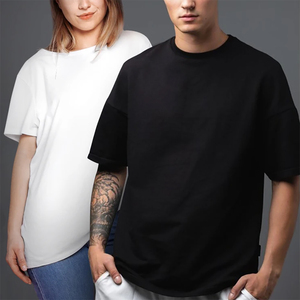 T-shirts unisexes en coton de haute qualité, surdimensionnés, avec impression personnalisée sur le devant, écologiques, à séchage rapide, respirants, tee-shirt uni pour homme - Product Image 1