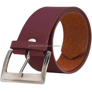 Cinturón informal de cuero genuino superfuerte, hebilla de aleación con acabado plateado y ajuste de hebilla, color marrón - Product Image 2