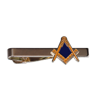 Gemelos y Pasadores de Corbata Masónicos, Masón, Maestro Masón, Diseño 3D en Color Dorado, Regalia de Alta Calidad, Marca Personalizada, Pasadores de Corbata Nuevos - Product Image 1