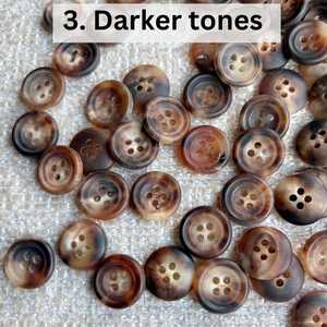 High Quality Custom Round 4-Hole Buffalo Horn Animal Style Durable <b>Handmade</b> Sewing Buttons for <b>Clothes</b> Shirt Suit - Product Image 2