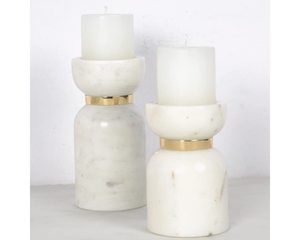 Portavelas de Mármol, Soporte para Velas de Pilar, Portavelas Decorativo de Piedra para Decoración del Hogar, Centro de Mesa, Sala de Estar, Comedor - Product Image 3