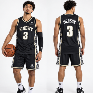 Maillot de basket-ball pour homme SINEWY, numéro 3 Iverson, sublimé, col en V, sans manches, respirant, évacuant l'humidité, personnalisé en polyester - Product Image 6