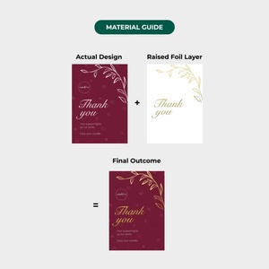 Tarjetas de Agradecimiento con Papel Metálico, Tarjetas de Agradecimiento Impresas con Papel Metálico Dorado y Plateado Personalizadas, Tarjetas de Inserción para Empaquetado Empresarial de Lujo - Product Image 4