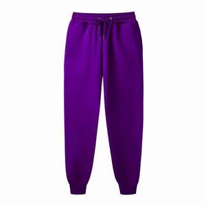 Joggers pour femme 100% Coton molletonné, taille mi-haute, devant plat, coupe large, motif uni, faible MOQ, impression numérique personnalisée, logo sur la jambe gauche, ODM - Product Image 3