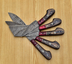 Damascus Steel Handmade Chef <b>Knife</b> <b>Set</b> For Kitchen Premium Hand Forged Pattern Blade <b>Sharp</b> Cutting <b>Knives</b> With Ergonomic Handle - Product Image 4