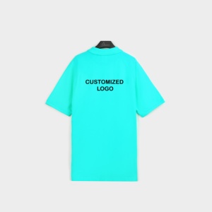 Blue <b>Turquoise</b> <b>Men's</b> Formal Short Sleeve for T-<b>Shirt</b> Comfortable Breathable Anti-Wrinkle Custom Design Pure Organic Cotton - Product Image 2