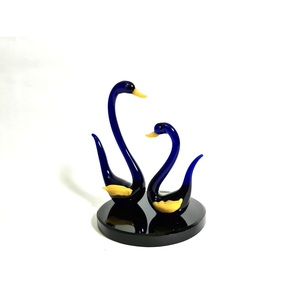<b>Loving</b> Duck Statue Crystal Duck Showpiece Glass Statue Kissing Birds Birds Home Decor ! Handicraft Parrot Showpiece - Product Image 1