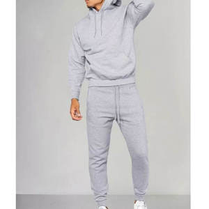 Ensemble de survêtement à capuche pour homme, couleur unie, sweat-shirt et pantalon en coton, tenue décontractée pour l'automne - Product Image 6