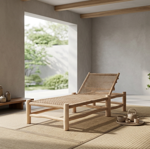 Chaise longue artisanale Lunara, qualité supérieure, bois massif, design élégant, pliable, résistante à l'eau, pour l'extérieur, design contemporain - Product Image 3