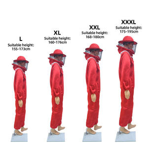 Traje de Apicultura Rojo con Velo de Malla, Mangas Holgadas de Poliéster para Apicultores - Product Image 4