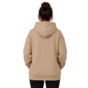 Sudadera con Capucha Extra Grande para Mujer, Personalizada, con Pedrería Beige en Forma de Mariposa, de Felpa de Algodón Premium, Informal, para Invierno - Product Image 2