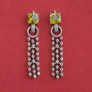Cz บาหลีต่างหูสีดำกุหลาบชุบ412188สีขาว - Product Image 2