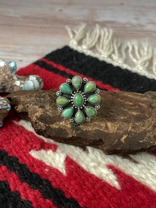 Natural Kingman Turquoise <b>Ring</b> Handcrafted Sterling <b>Silver</b> Southwestern Artisan Gemstone Jewelry Western Boho <b>Statement</b> - Product Image 5