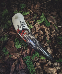 ฮอร์นดื่มไวกิ้งแบบขัดขนาดเล็กงานแฮนด์เมดแท้งานผลิตใหม่ฝีมือประณีตงานฝีมือจากธรรมชาติ - Product Image 1