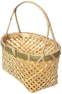 Cesta de Almacenamiento de Bambú Hecha a Mano con Asa, Cesta Utilitaria de Bambú Tejida Natural, Almacenamiento y Organización para el Hogar, Precio al por Mayor - Product Image 4