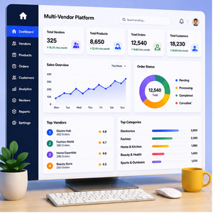 Solución integrada de mercado de múltiples proveedores Operaciones de proveedores Catálogo de productos Análisis Web móvil - Product Image 4