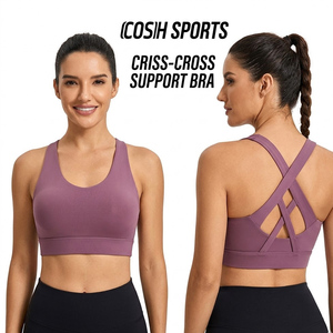 Premium Quality Cross Strap Sports <b>Bra</b> Shockproof Fitness & Gym Activewear Clothing Manufacturer - Product Image 2