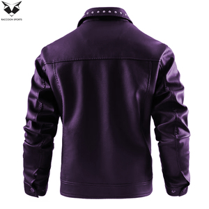 Good Supplier New Arrival Trendy Comfortable Premium Quality Custom Logo Heavy Duty Stylish Purple <b>Studded</b> Stand Slim Fit - Product Image 2