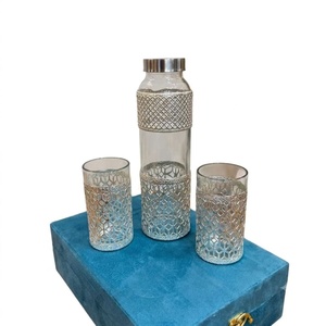 Silver Plated Bottle and 2 Glass Set with <b>Gift</b> <b>Box</b> - Product Image 1