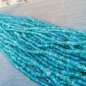 Apatita Natural Sky, Cuentas de Piedra Preciosa de 6mm en Forma de Neumático Heishi, Corte en Rueda, Piedra Azul para Fabricación de Joyas, Precio al por Mayor, a Granel, 13 Pulgadas - Product Image 3