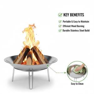 Decorative Modern Steel <b>Fire</b> <b>Pit</b> Outdoor Natural Gas Freestanding <b>Portable</b> Design Backyard Warmth Patio Social Setting Wholesale - Product Image 3