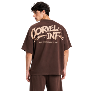 Premium <b>Men's</b> <b>Brown</b> Graphic Tshirt Loose Fit Crew Neck <b>men's</b> <b>shirts</b> Short Sleeve Casual Tee Back Print OEM ODM Wholesale Apparel - Product Image 1