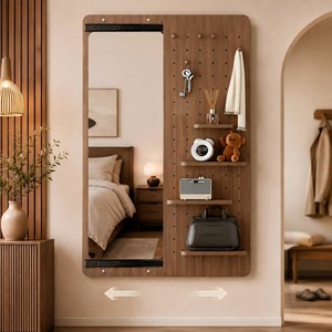 Aqdus Saleem Handcrafted Teak Wood Floating Shelf with Towel Rack-Minimalist Eco-friendly Durable Bathroom Storage - Product Image 4