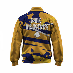 Solid Color Letterman Jacket <b>Covered</b> <b>Button</b> Letterman Winter Jacket Casual Wear Men Letterman Jackets - Product Image 2