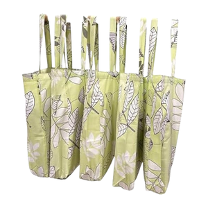 Sac fourre-tout en coton personnalisable pour dames avec logo rayé coloré à fermeture éclair imprimé cadeau personnalisé prix d'usine direct d'Inde - Product Image 2