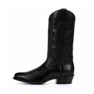 Bottes de cowboy en cuir véritable pour homme, unisexes, de haute qualité, pour l'équitation, en cuir véritable, pour l'extérieur, différentes couleurs et tailles - Product Image 1