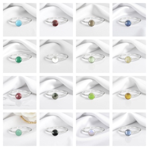 Round Faceted Smoky <b>Quartz</b> Gemstone <b>Ring</b> with Bezel Setting | Hammered Band 925 Sterling Silver Unisex <b>Ring</b> for Wedding & Party - Product Image 2