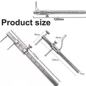 Jauge d'implant dentaire, calibre coulissant, jauge de mesure de distance interarche, jauge de mesure d'implant à double échelle, instruments dentaires - Product Image 3