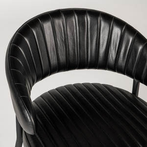 Silla de comedor DreamCraft de cuero con cómodo soporte lateral hecha en Vietnam - Product Image 4