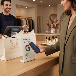 Base de Exhibición Transparente de Acrílico con NFC para Tarjetas de Pago, para Negocios, Comercios, Restaurantes, Hoteles y Pequeñas Empresas - Product Image 2